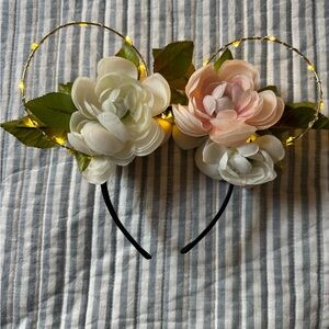 Handmade Floral Light Up Minnie Mouse Ears